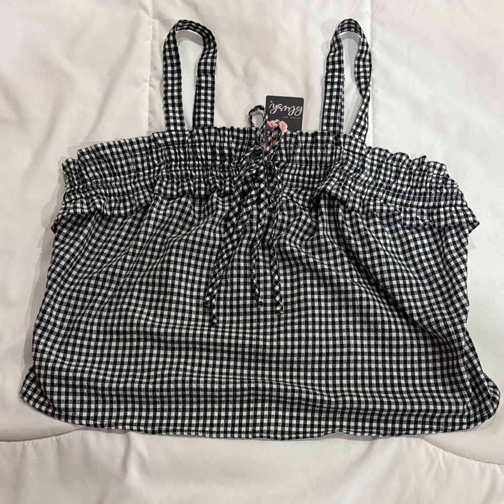 Stylish Black and White Crop Top